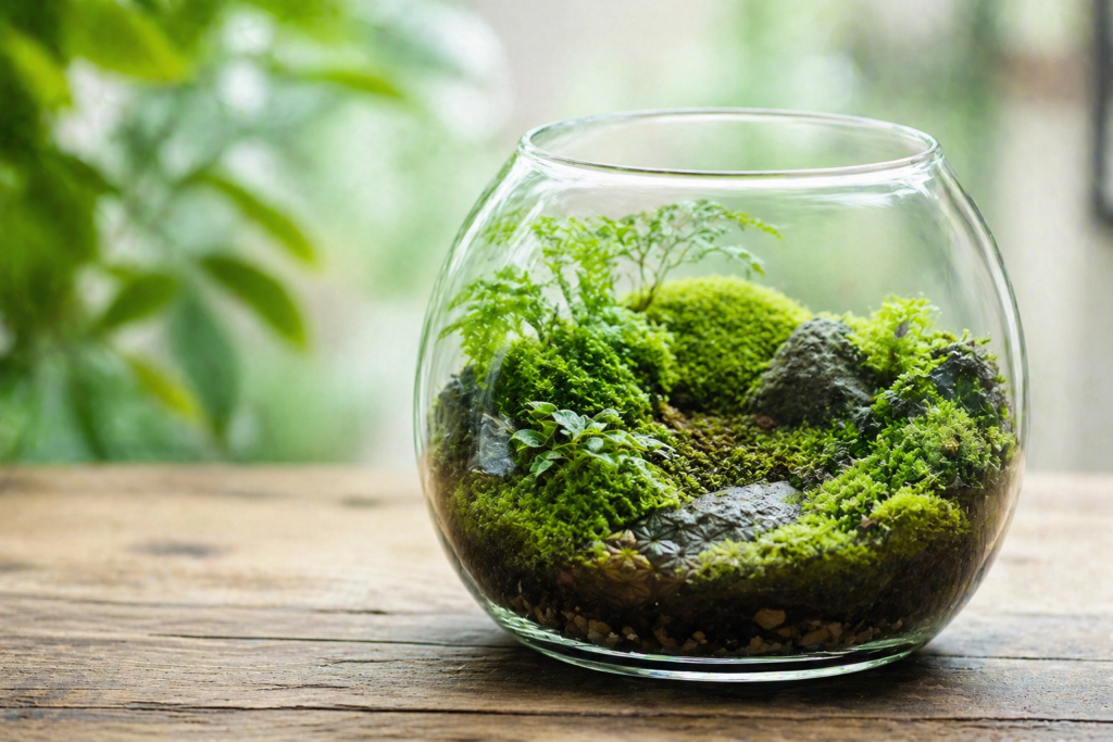苔テラリウムは小さなガラスの中の宇宙. 苔を知るなら和ごころの美